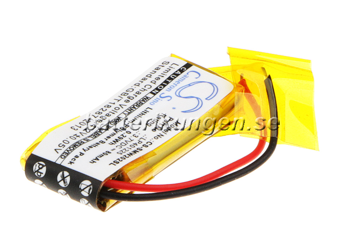 Batteria TECHTEK 80mAh Per Sony NWZ-W202 E SBH80 – Li-Polymer 3.7V, Sostituisce LP401225