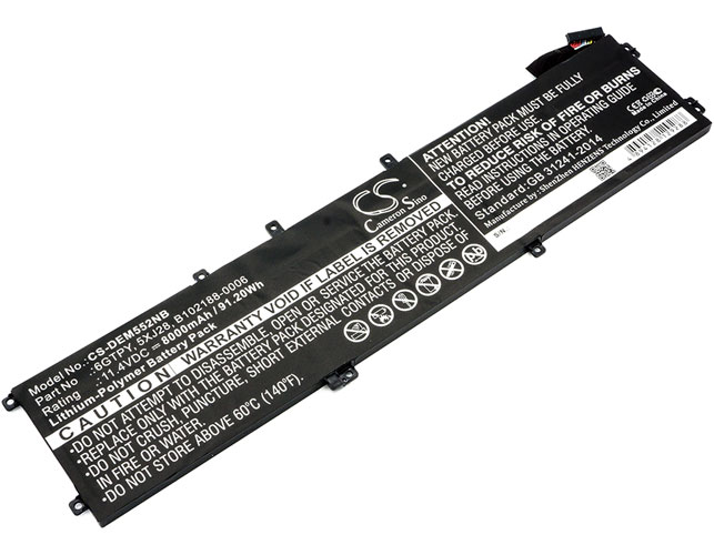 Batteri till Dell Precision M5520 mfl - 8.000 mAh