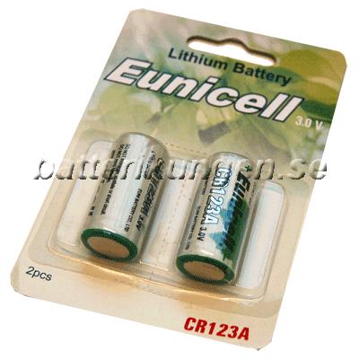 2 st CR123A batterier