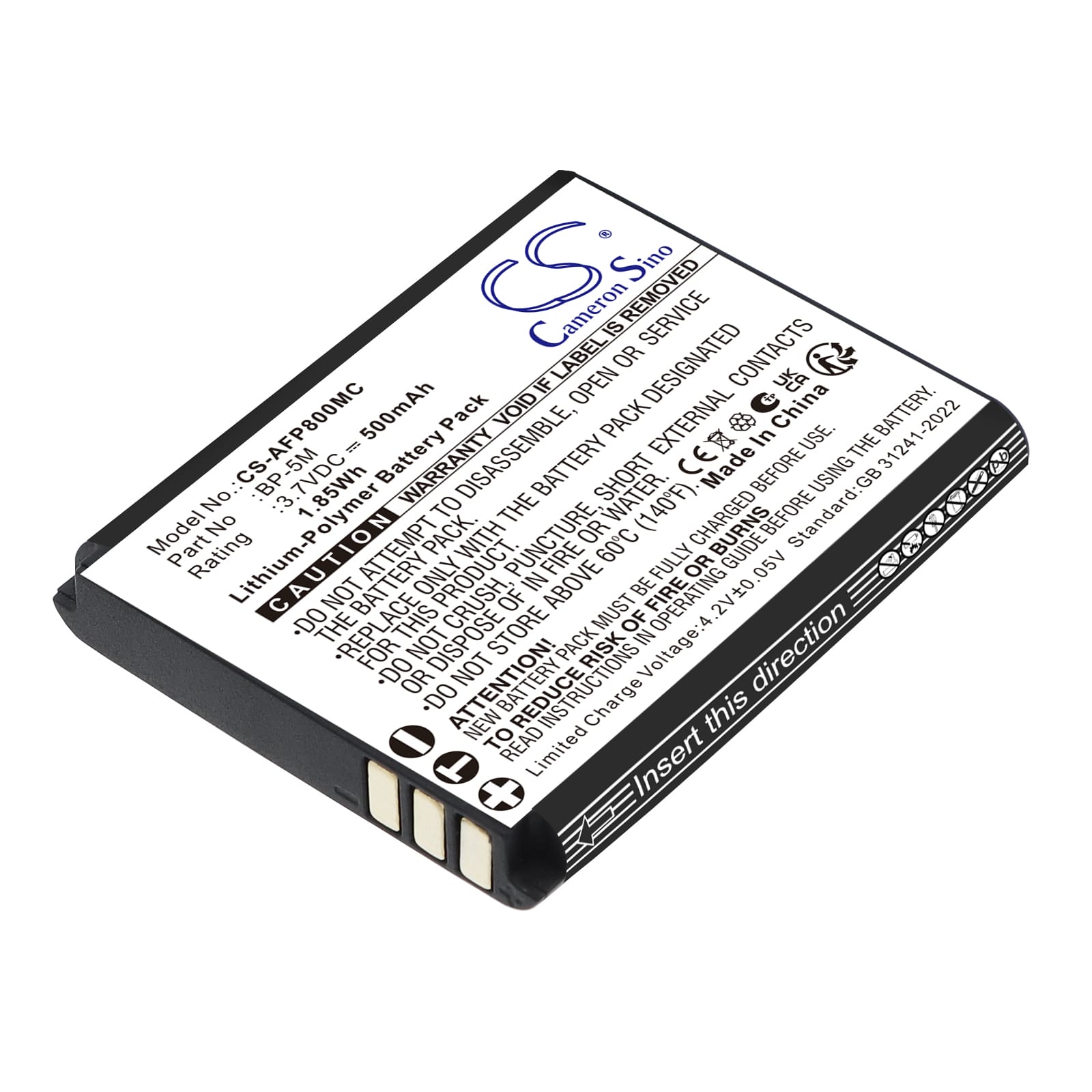 Batteri till AgfaPhoto  mfl - 500 mAh