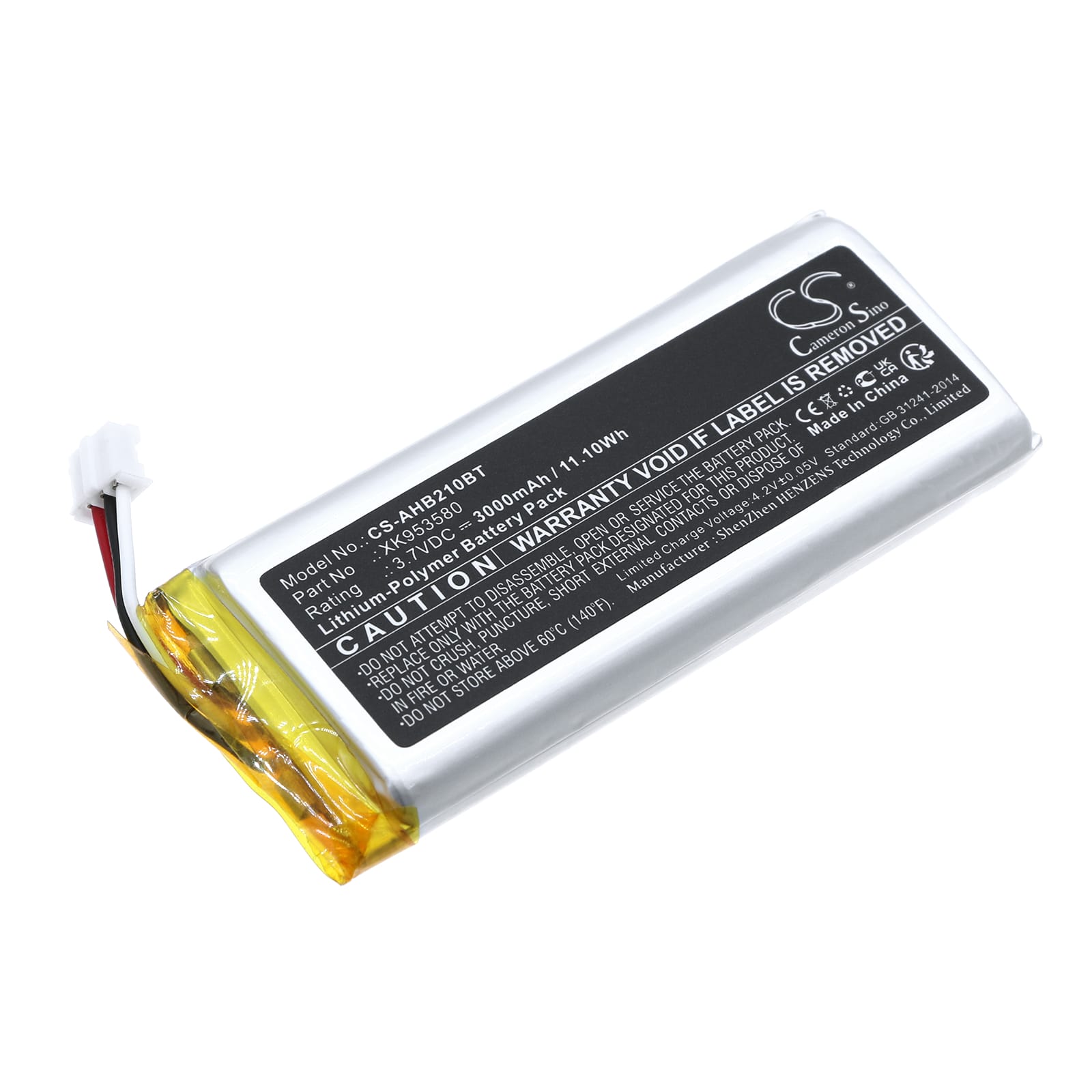 Batteri till Ajax AJ-HUB2-4G-W/B mfl - 3.000 mAh