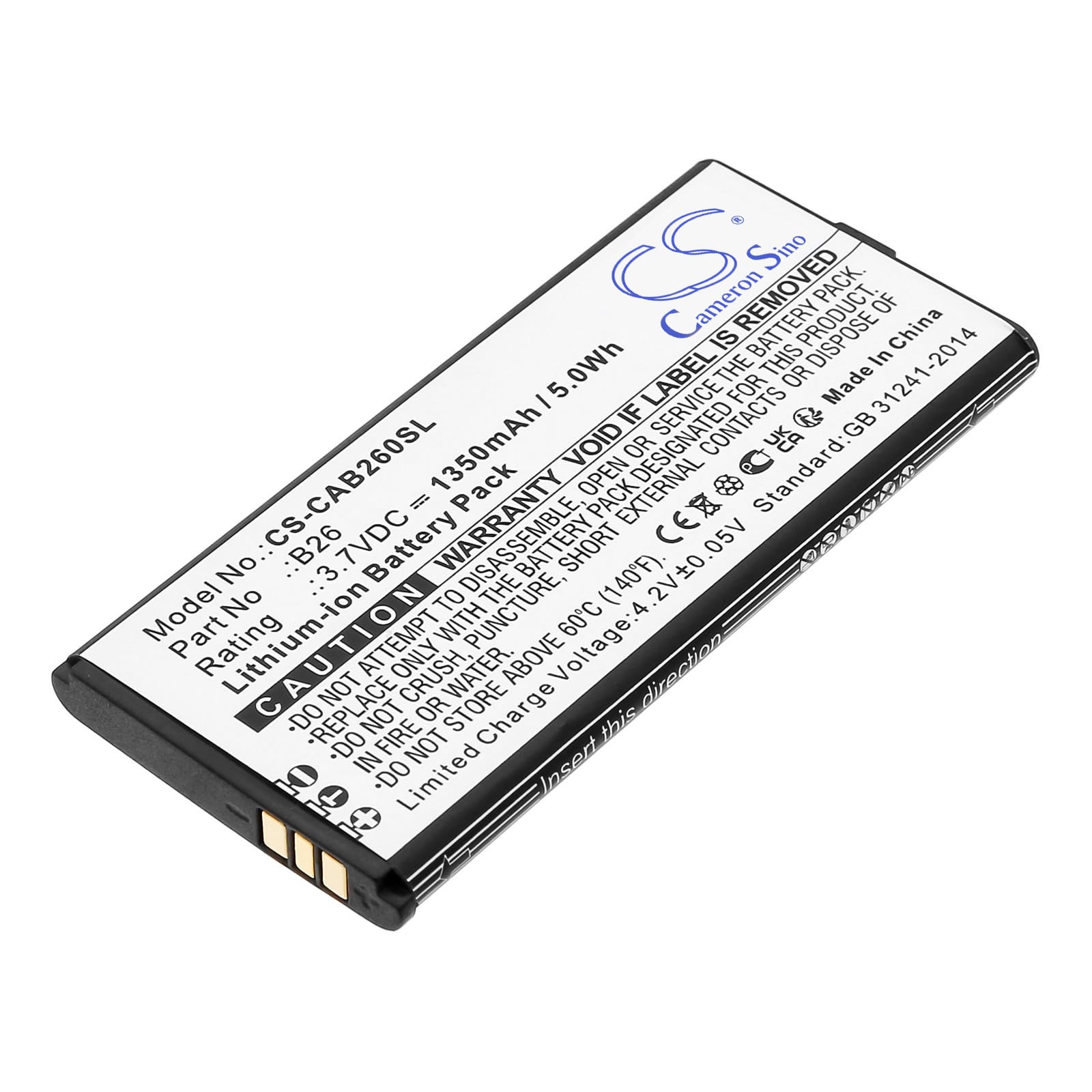 Batteri till CAT B26 - 1.350 mAh