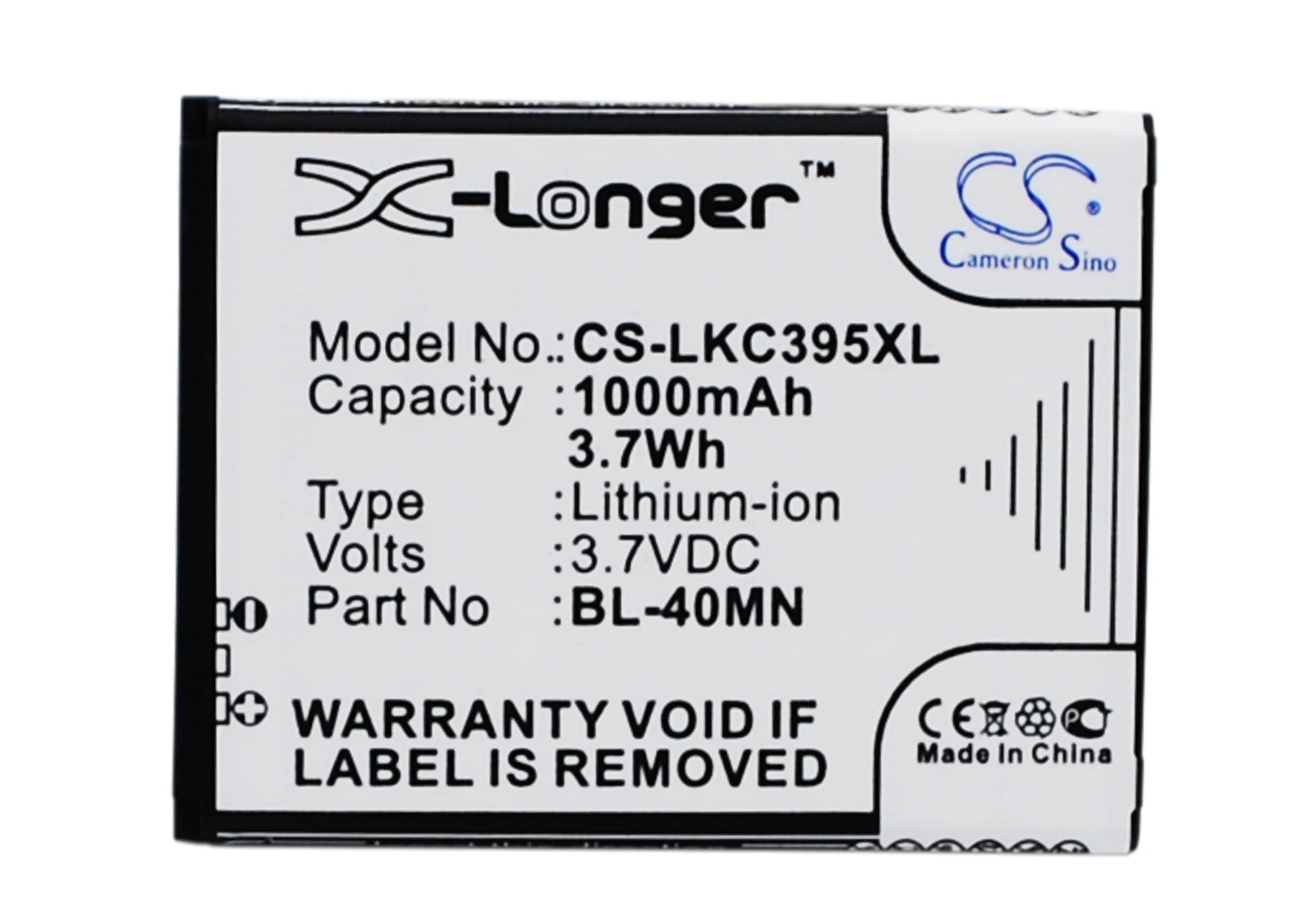 Batteri till LG C395 mfl - 1.000 mAh