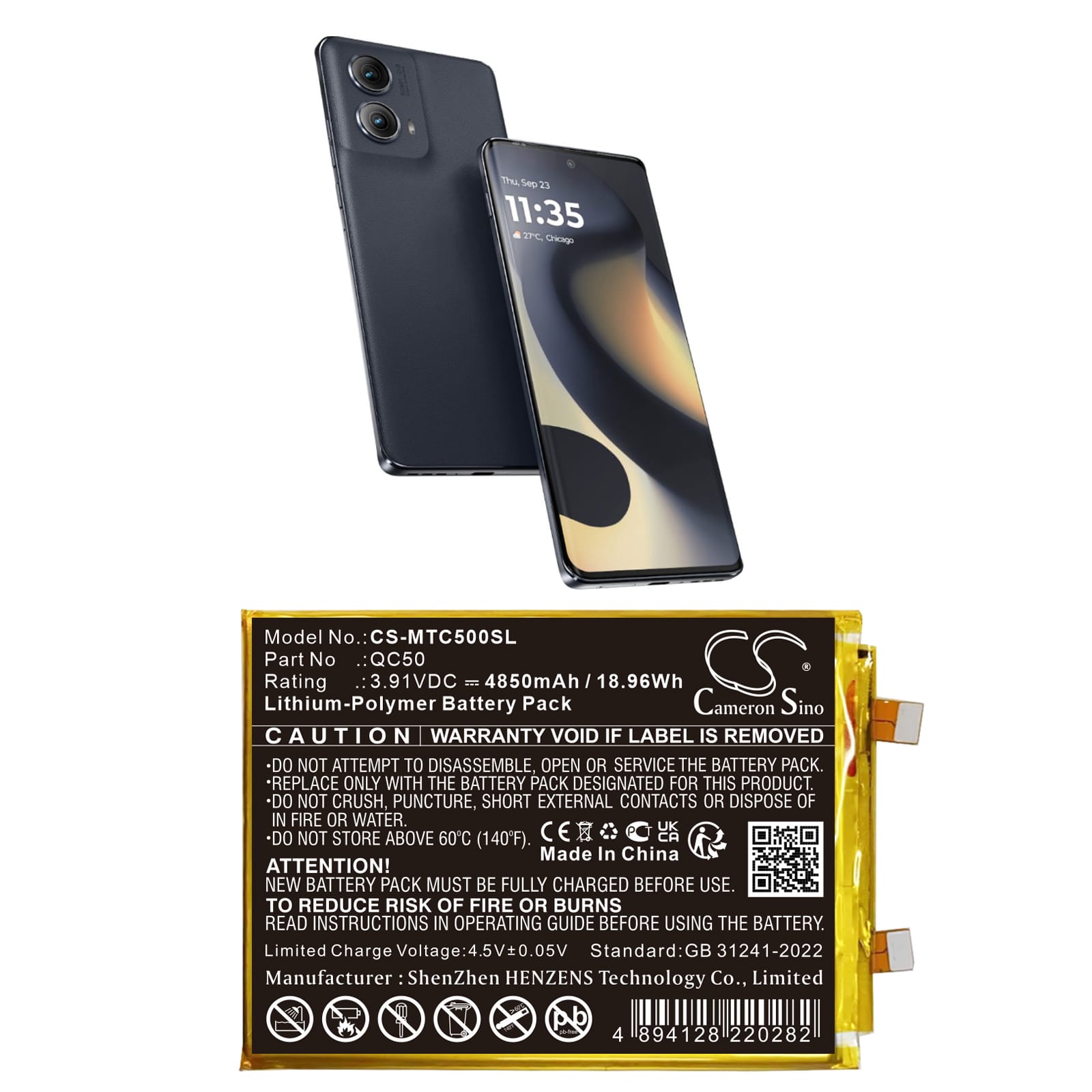 Batteri till Motorola Moto Edge 2024 mfl - 4.850 mAh