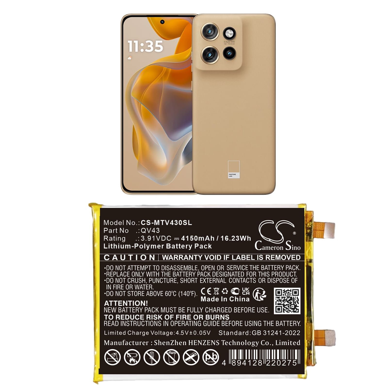 Batteri till Motorola Moto Edge 50 Neo 5G mfl - 4.150 mAh