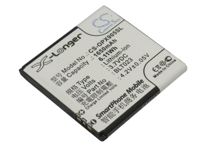 Batteri till Oppo X905 mfl - 1.650 mAh