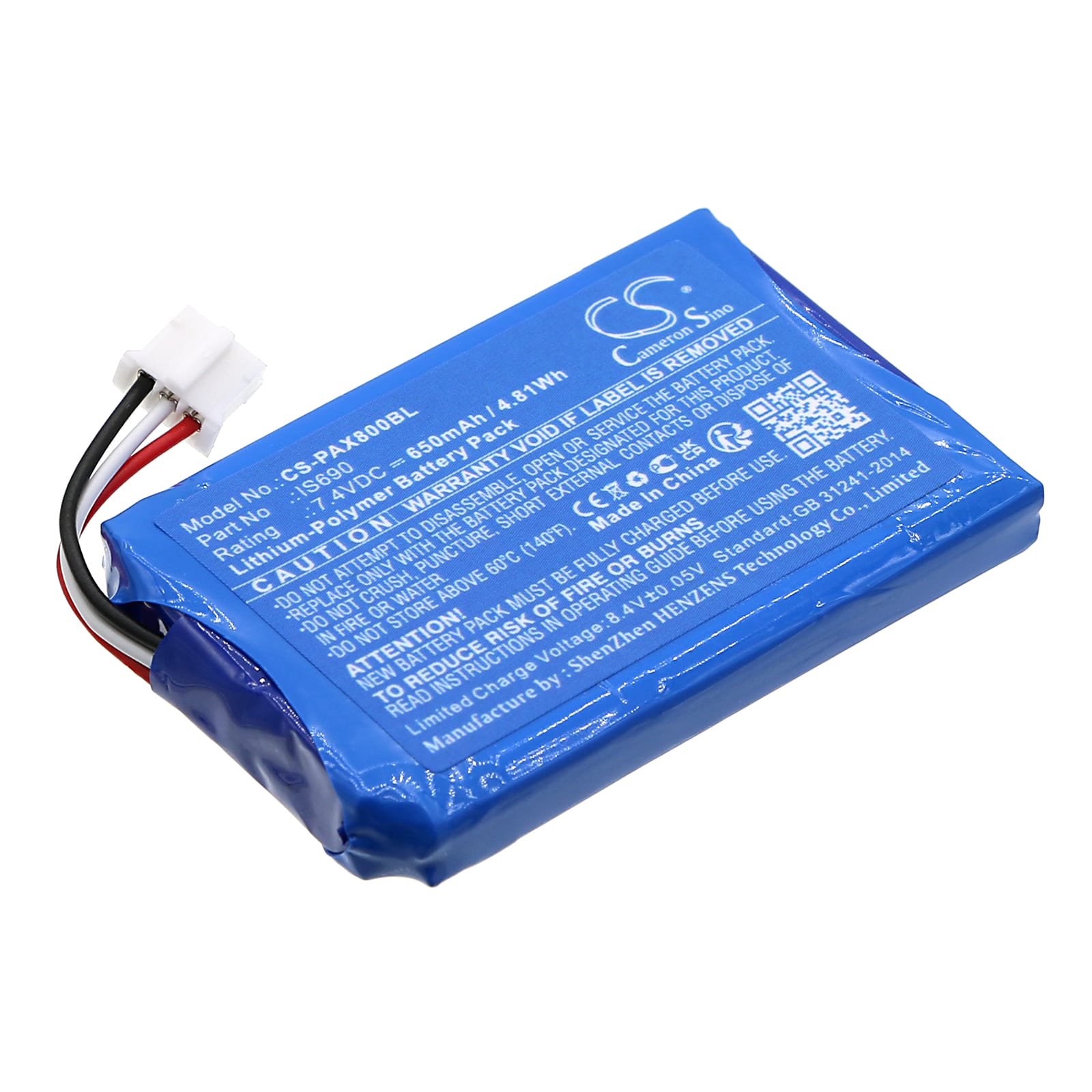 Batteri till Pax Q80 - 650 mAh
