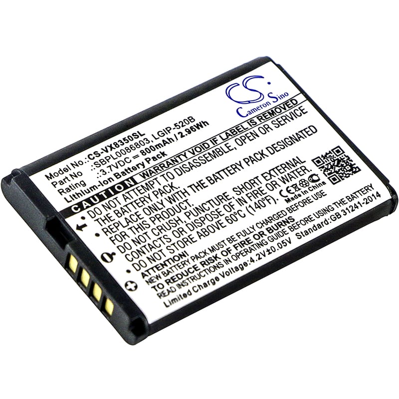 Batteri till LG AX310 mfl - 800 mAh