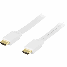 HDMI 1.4 Flat Kabel vit 1 m