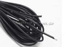 Silikonkabel 1m Svart - AWG 18